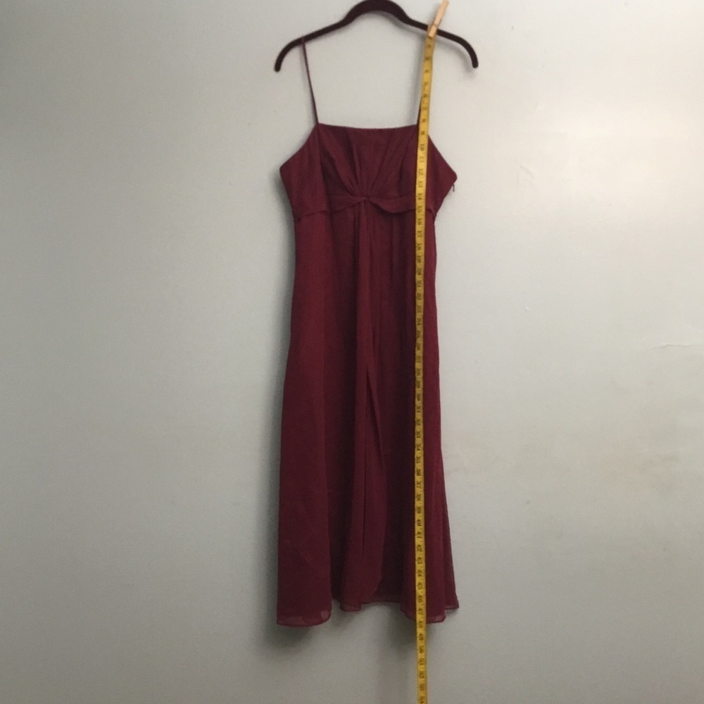 BILL LEVKOFF Stylish Burgundy Spaghetti Strap Dress - Picture 13 of 14